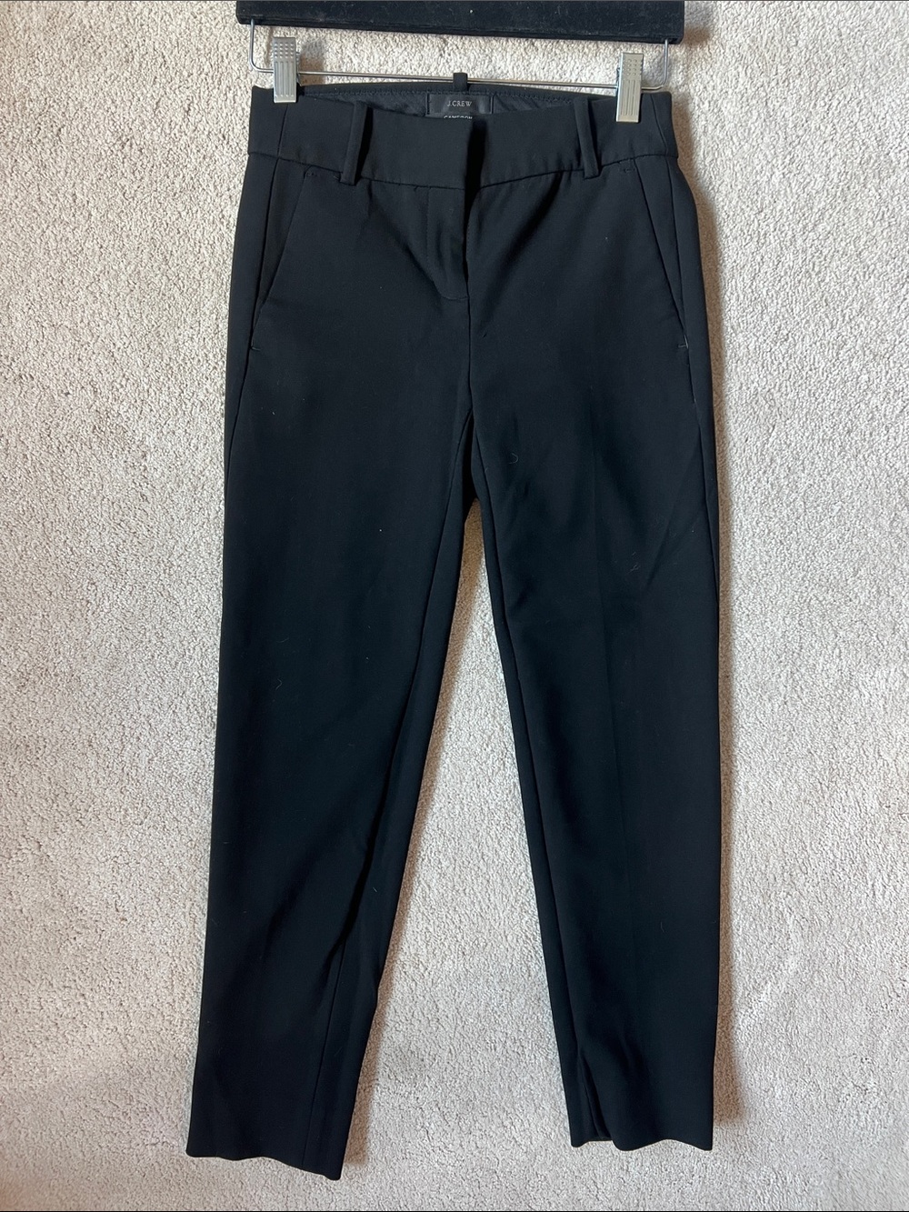 J. Crew “Cameron” Black Cropped Tailored Ankle Pants